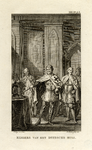 39502 Afbeelding van drie geharnaste ridders van de Ridderlijke Duitsche Orde en een priesterbroeder.